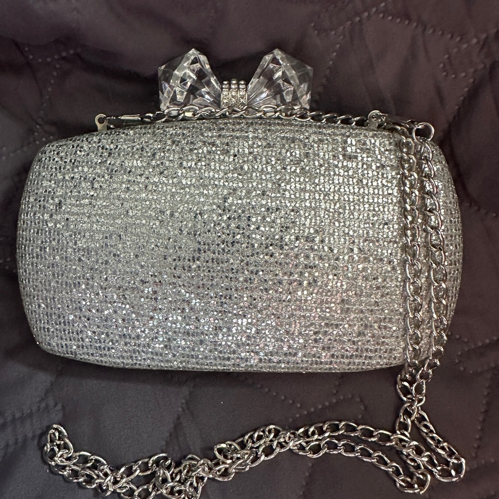 Elegant Silver Clutch Bag